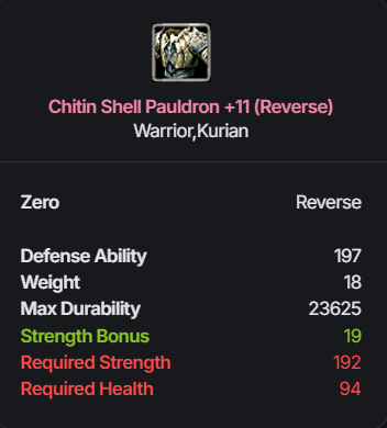 +11 WARRIOR SHELL - Zero Knight Online